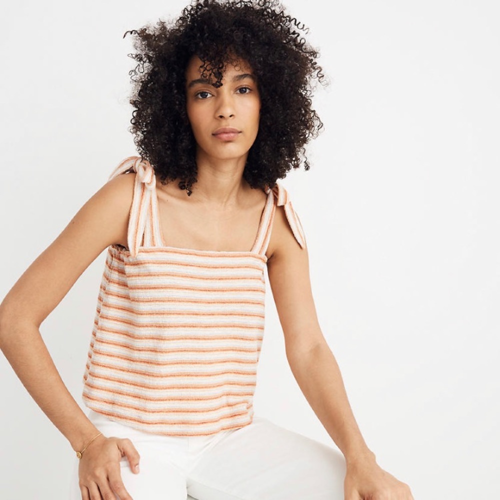 Tie-Strap Tank Top in Stripe